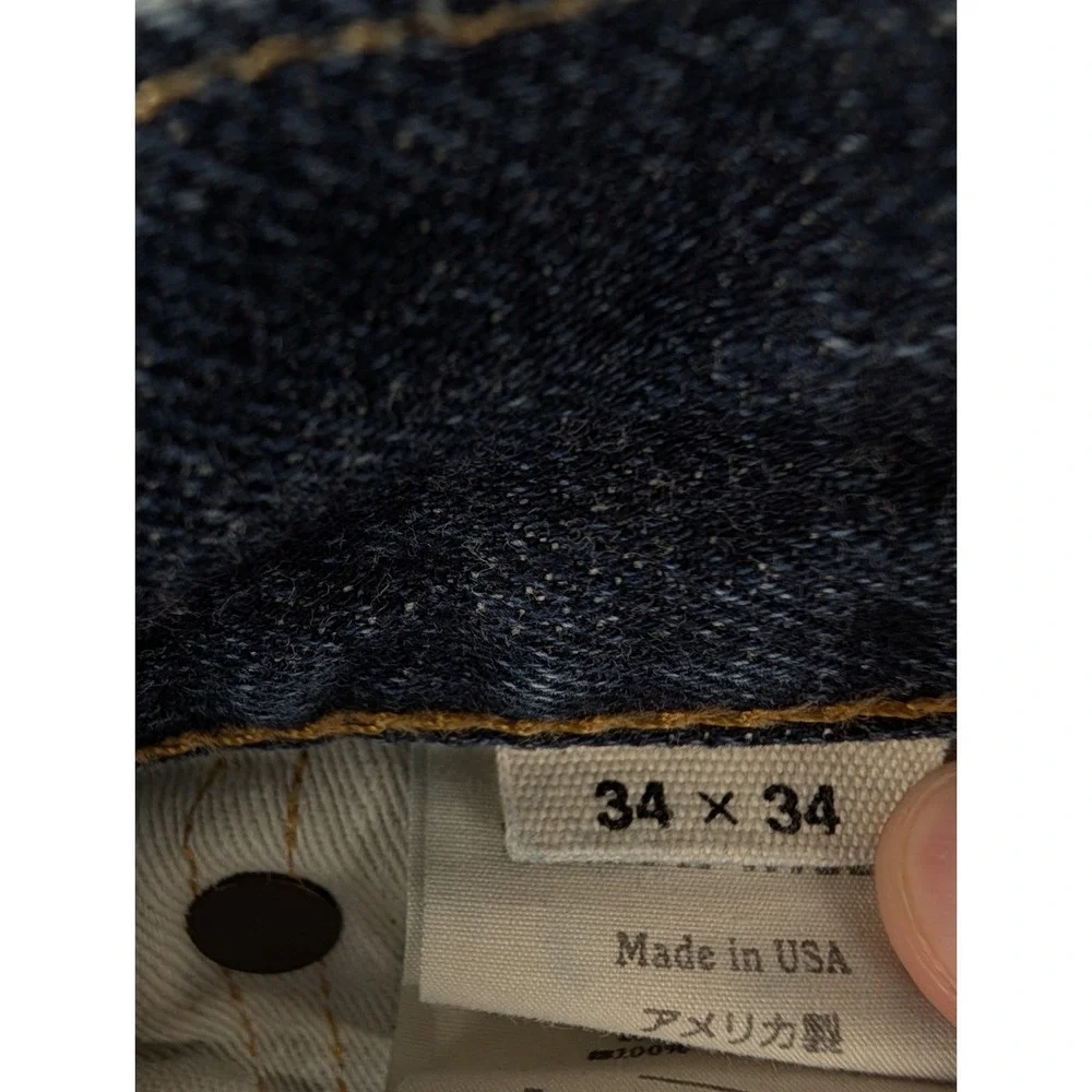 Simon Miller Slim Fit Jeans Mens 34 Blue Medium Wash Whiskered Made in USA